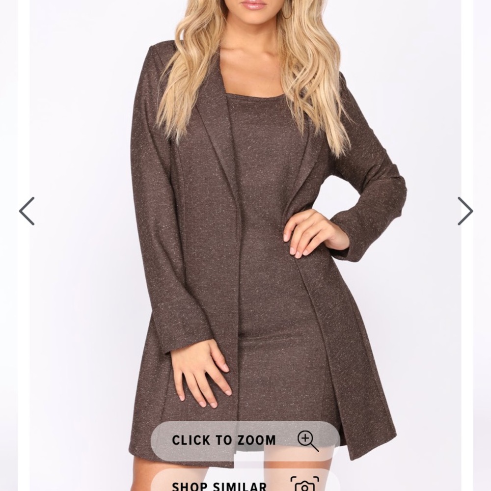 Fashion nova brown blazer Eliot piece